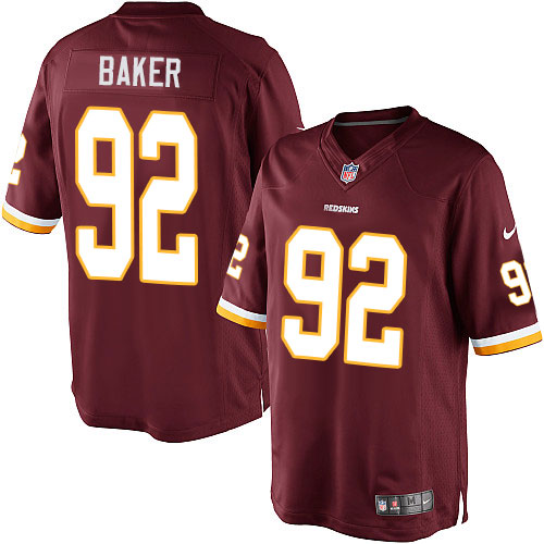 Youth Limited Chris Baker Nike Jersey Burgundy Red Home - #92 NFL Washington Redskins